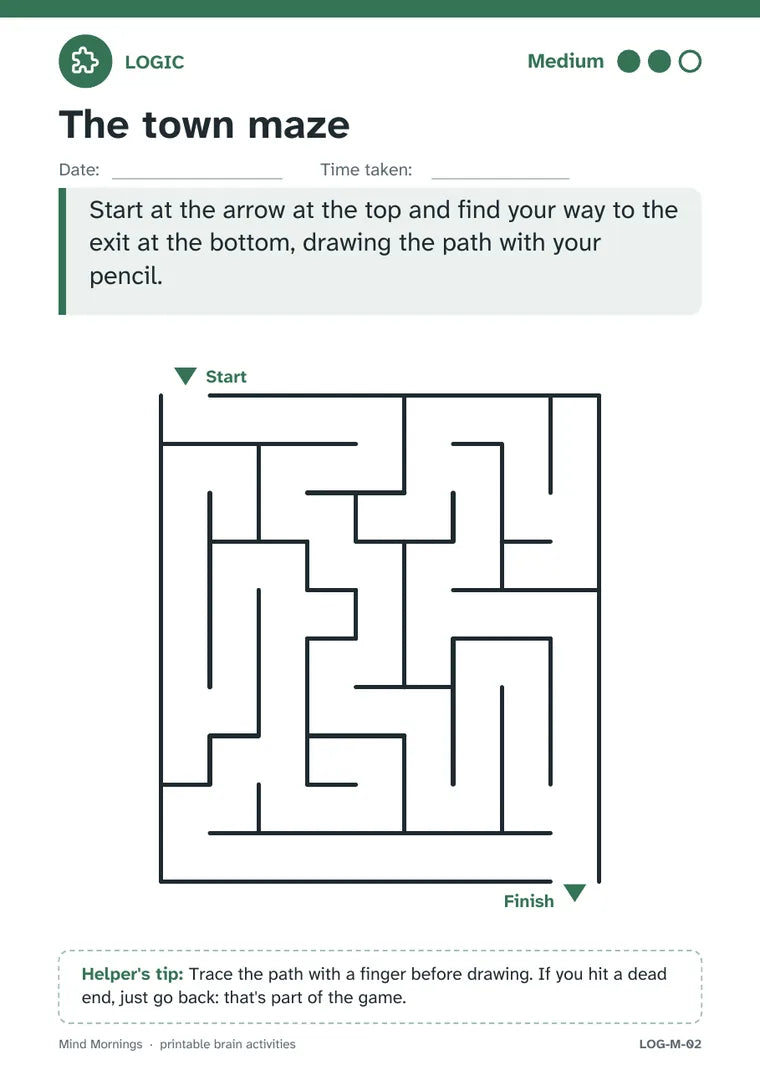 The Town Maze page